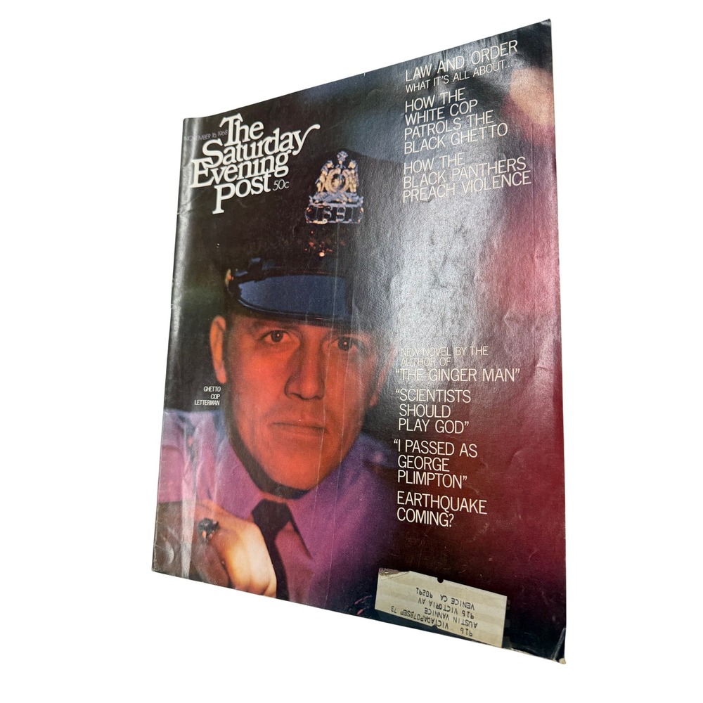 Vintage The Saturday Evening Post November 16 1968 Black Panthers Law and Order